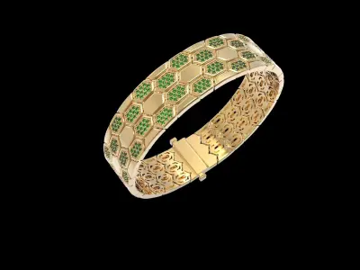 Snake Serpenti Skin Flexible Bracelet 3D print model