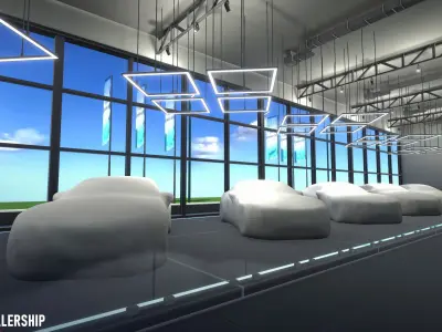 Car dealership - Showroom 3D model
