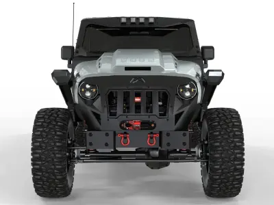 Jeep Wrangler Rubicon Fab Fours 2018 3D model