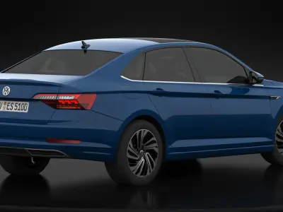 Volkswagen Jetta Sel 2019 Detailed Interior 3D model