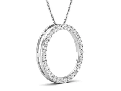 AV 641 Diamond Open Circle-Pendant 3D print model