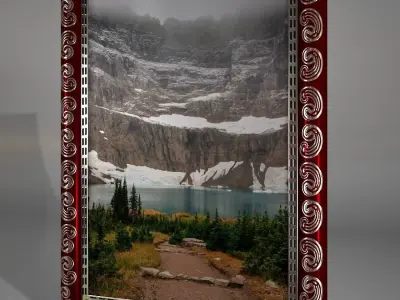 A collection of Frames - Set V Low-poly 3D model