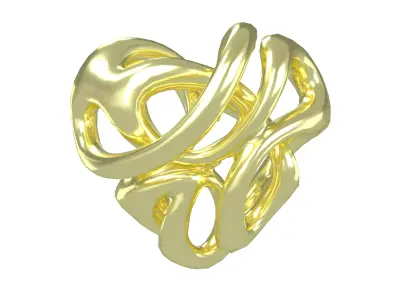 Abstract Heart Shape v2 005 Low-poly 3D model