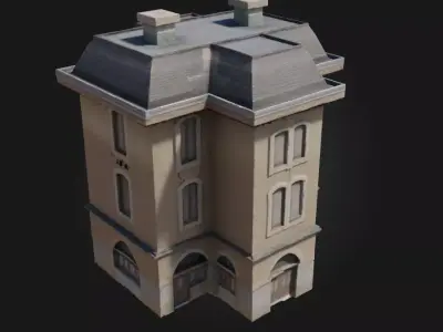 Maison de Ville  Elegant Urban Townhouse Model 3D model