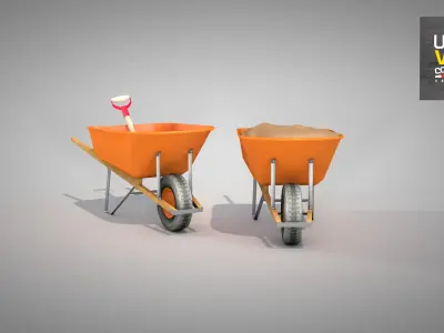 wheelbarrow - construction 3D model