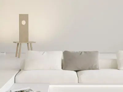 Mid Century interior scene 3D model