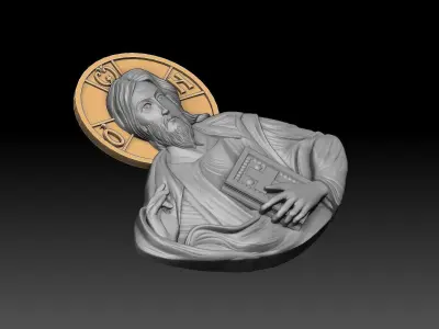 JESUS CHRIST PANTOCRATOR ORTHODOX  3D print model