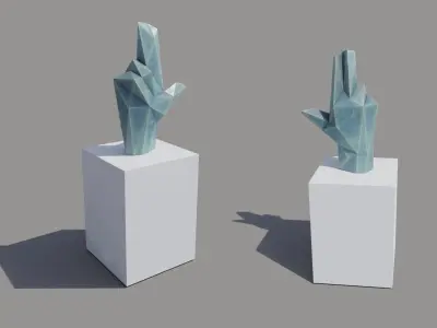 Sculptures 01 Unity Asset Low-poly 3D model
