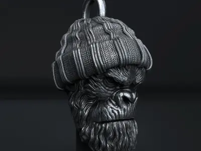 Animal Pendant jewelry Gangster monkey vol1  3D print model
