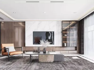 Luxury apartment living room 112 3D model