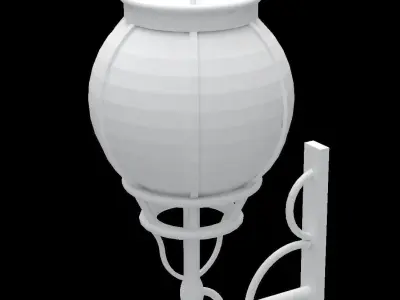Wall hung light fixture decorative light 3D model