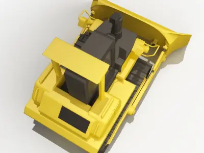 Cartoon bulldozer 3D model