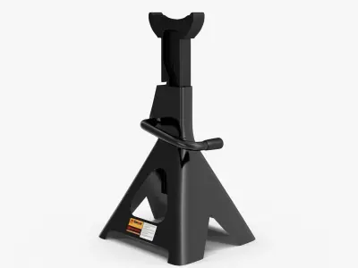 Jack Stand Black Low-poly 3D model
