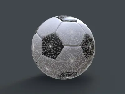 Football Game Ready soccer ball Low-poly 3D model