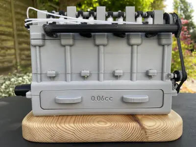 3D Printable Inline 4 Car Engine Model 3D print model