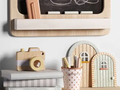 Ikea SKADIS Pegboard and Zara Home Mickey Mouse Decoration 09 3D model