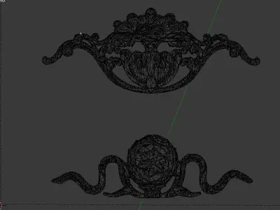 Classic decor ornament v-3D model07 3D model