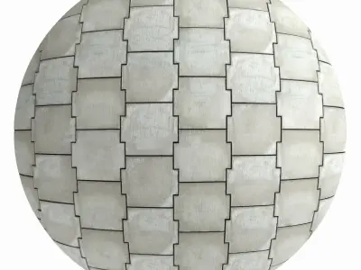 Tile Materials 29- Concrete Plates Pbr 4k Sbsar 3D model