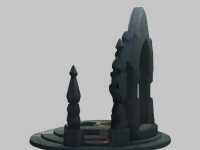 Mystical Archway Low-poly 3D model