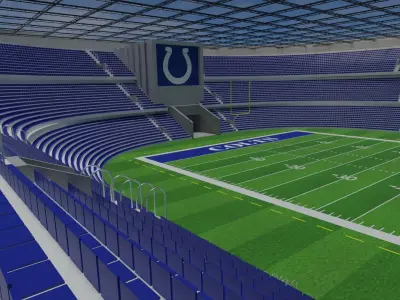 Indianapolis Colts - American Football Stadium Low-poly 3D model