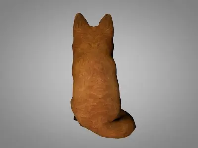 Fox or Foxes Low-poly 3D model