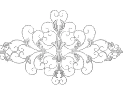 Stratton Home Decor Ornate Scroll Wall Decor 3D model