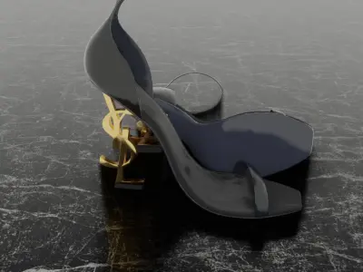 YSL 3D HIGH HEELS 3D model