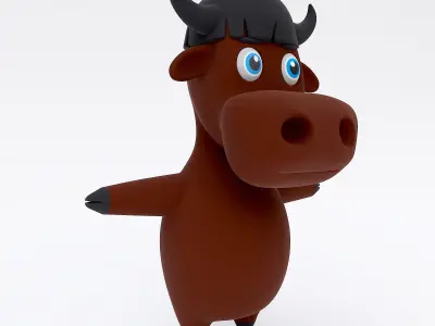 Buffalo cartoon 3d model  3D model