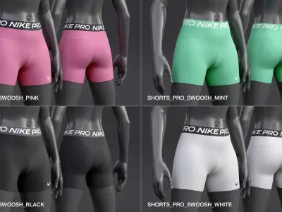 Nike PRO Womens Shorts 3D model