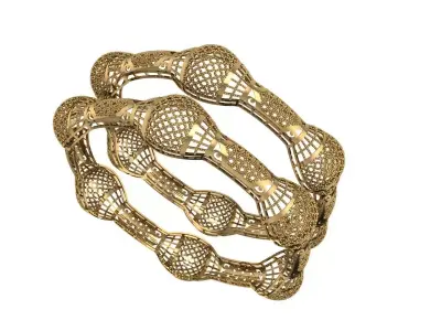 Gold bangle for women 3D print model