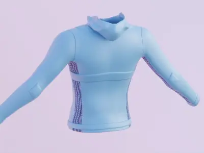 Scifi Cyberpunk Style Jacket Free low-poly 3D model