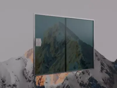 Glass Window Free low-poly 3D model