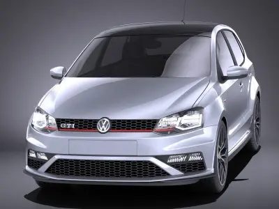 Volkswagen Polo GTI 5-door 2015 VRAY 3D model