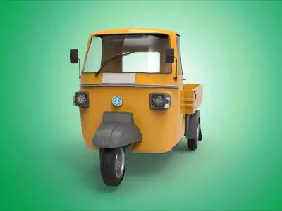 Piaggio aps 3 weel telar  Low-poly 3D model