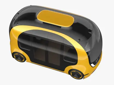 Self-Driving Shuttle Concept 3 3D model