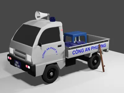 Vietnamese police truck Free 3D model