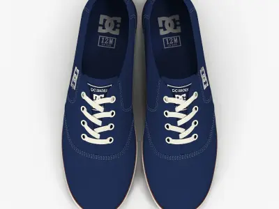 DC Shoes - Flash TX - Estate-Blue Low-poly 3D model