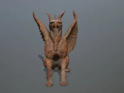 Statue Creature Low-poly 3D model