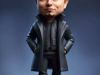Chibi Space CEO Rocket and Electric Car Innovator 3D print model