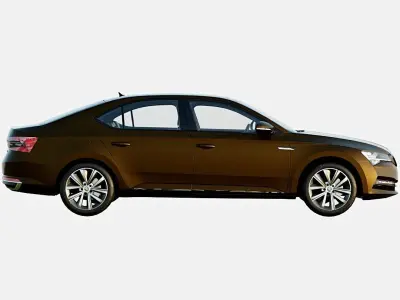 Skoda Superb 2021 Sportline Plus Spec Low-poly 3D model