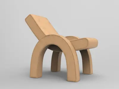 Fuggo Lounge Chair Low-poly 3D model