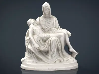 La Pieta di Michelangelo Low-poly 3D model