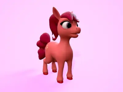 cartoon pony lucy Low-poly 3D model