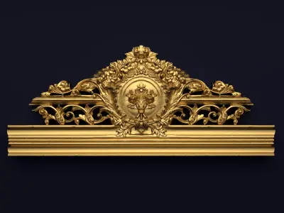 Classic decor ornament v-3D model 50 3D model