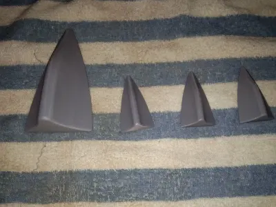 CAR SHARK FIN and DIFFUSER SET 3D print model
