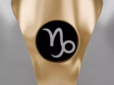 Capricorn zodiak symbol ring 3D model for 3D printing 3D print model