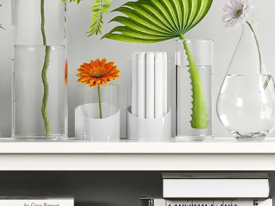 Decorative plant set-17 3D model