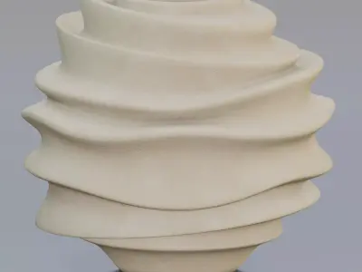 Vase19 wavy vase 3D model