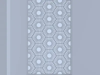 3d screen window with geometric pattern Low-poly 3D model