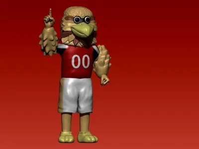 NFL - ATLANTA FALCONS FOOTBALL MASCOT STATUE - FREDDIE FALCON 3D print model